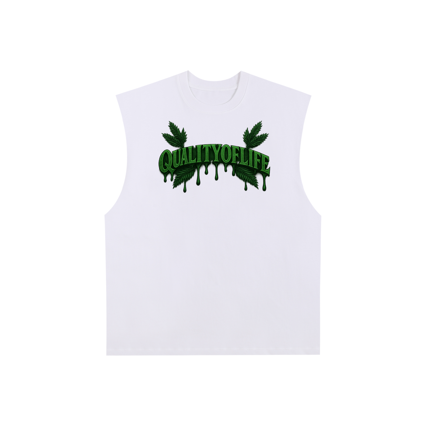 Raw Edge Cotton Tank Top